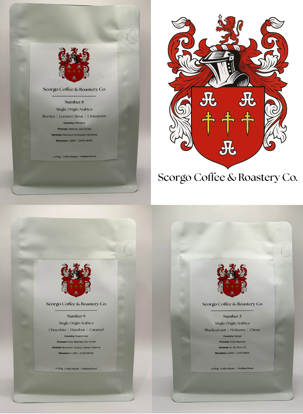 Scorgo medium roast coffee bundle. Single origin specialty whole coffee beans and ground coffee. Freshly roated and delivered to you from our UK-based family run roastery. free delivery on orders over £35.