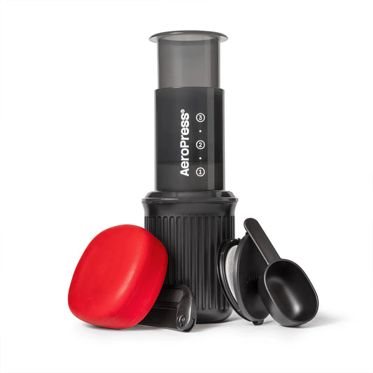 AeroPress Go Travel coffee maker. Scorgo Coffee & Roastery Co.