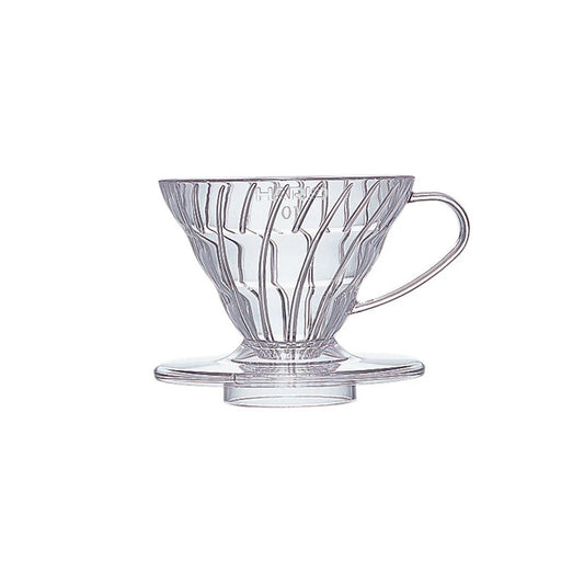 Hario V60 Coffee Dripper Size 01 in clear. Scorgo Coffee & Roastery Co.