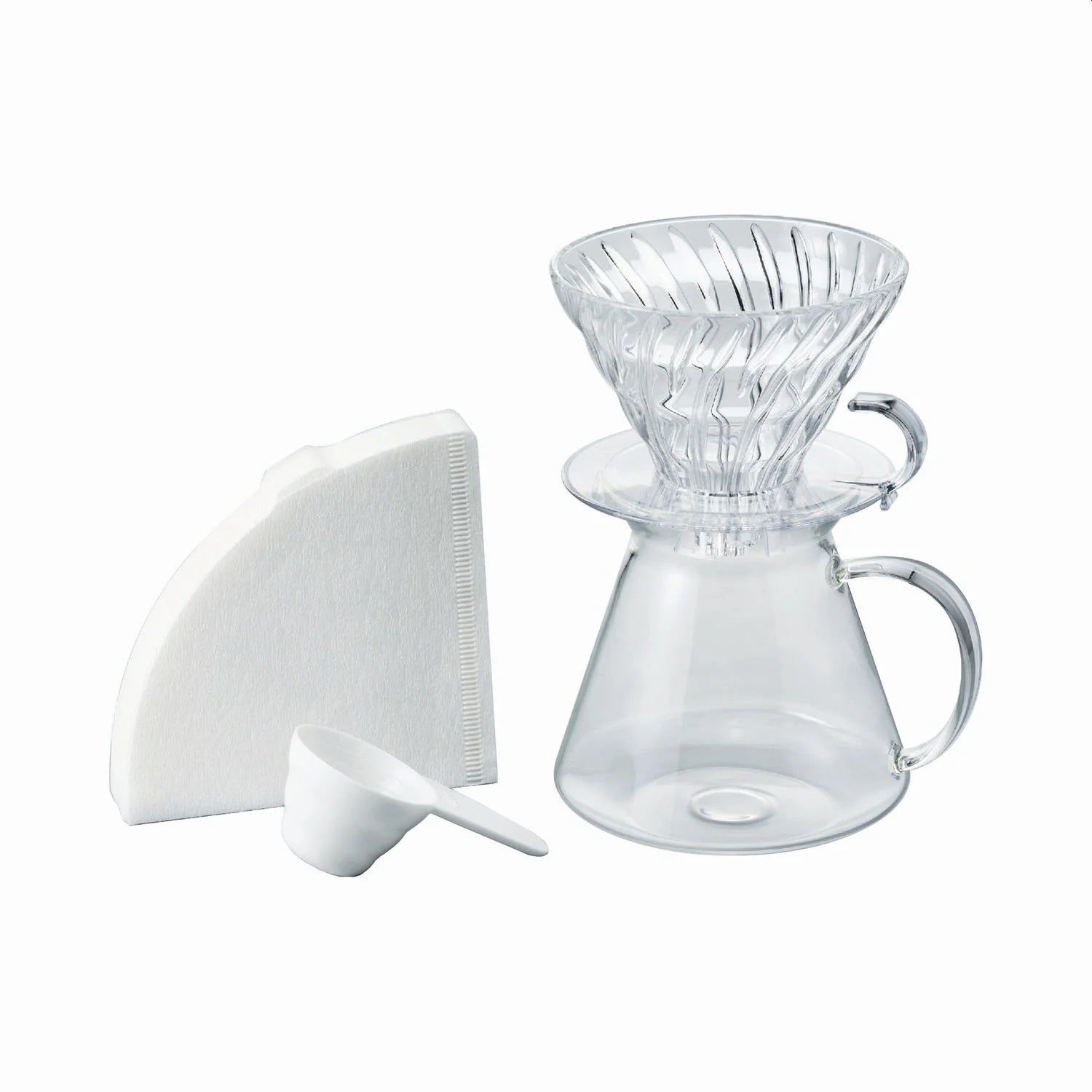 Hario V60 Glass Brewing Kit. Scorgo Coffee & Roastery Co.
